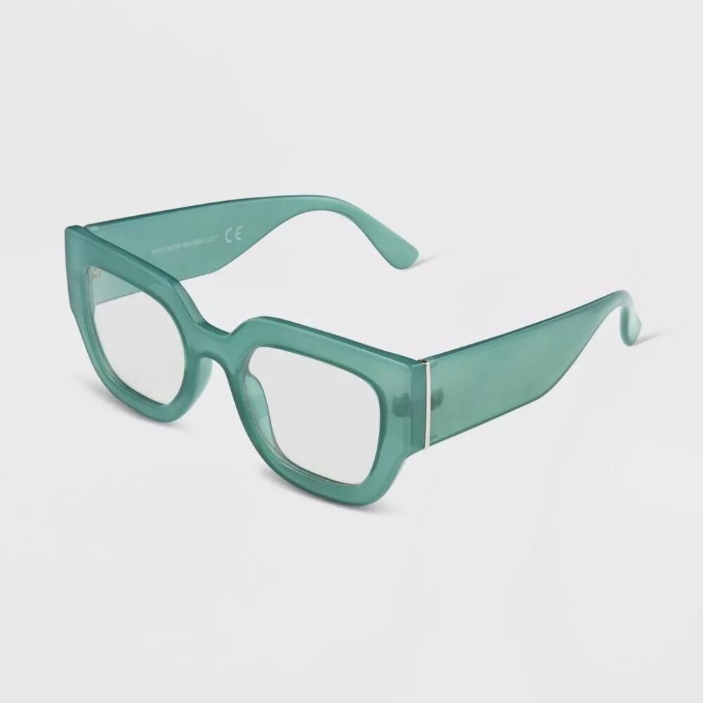 Blue Light Filtering Fashion Glasses by Targets Universal Thread Aqua Gr…